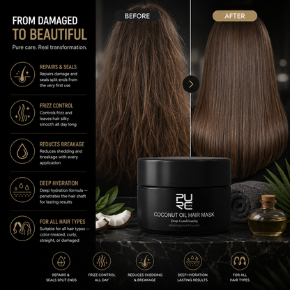 Anti-Shedding Smooth Hair Mask for Frizz Control