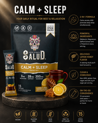 Salud 2-in-1 Sleep Aid + Calm Drink Mix Lemon Honey Flavor
