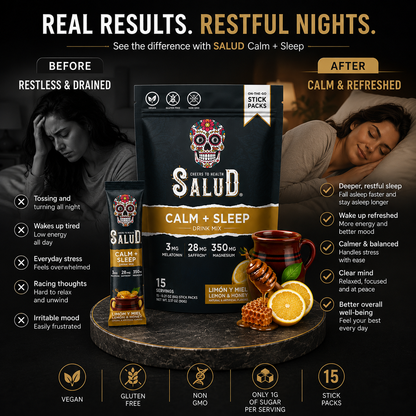 Salud 2-in-1 Sleep Aid + Calm Drink Mix Lemon Honey Flavor