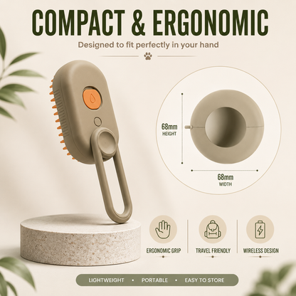 3-in-1 Electric Steam Pet Grooming Brush